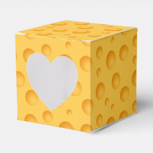 Yellow Cheese Pattern Favour Box