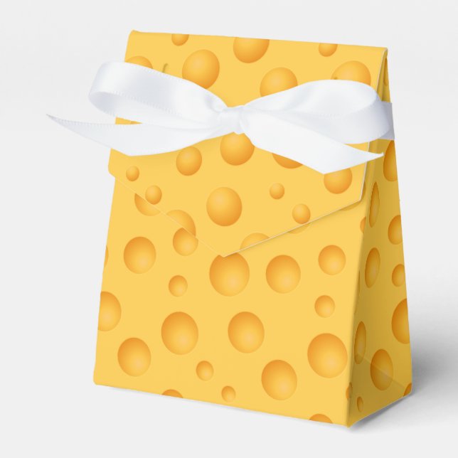 Yellow Cheese Pattern Favour Box (Front Side)