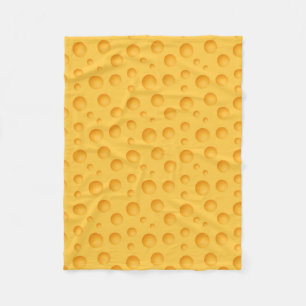 Yellow Cheese Pattern Fleece Blanket