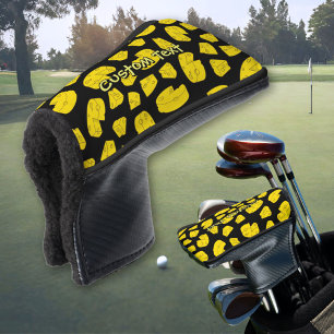 Yellow Cheese Pattern Golf Head Cover