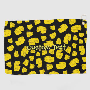 Yellow Cheese Pattern Golf Towel