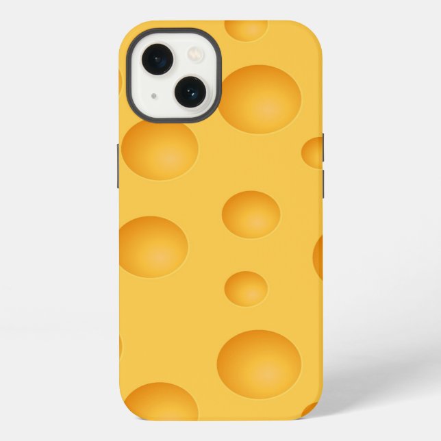 Yellow Cheese Pattern iPhone Case (Back)