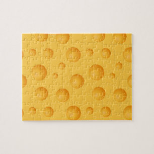 Yellow Cheese Pattern Jigsaw Puzzle