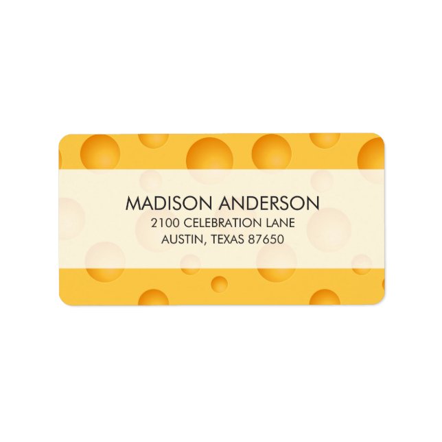 Yellow Cheese Pattern Label (Front)