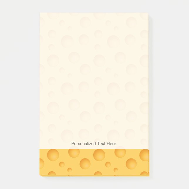 Yellow Cheese Pattern Post-it Notes (Front)