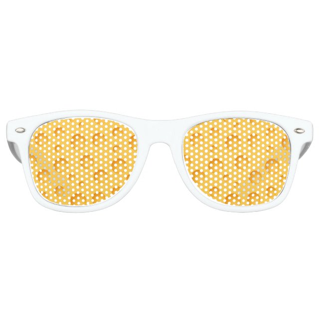 Yellow Cheese Pattern Retro Sunglasses (Front)