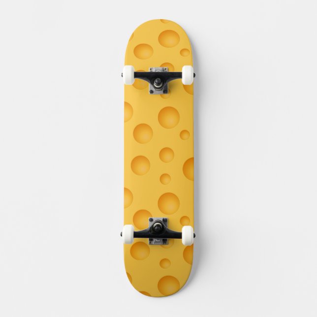 Yellow Cheese Pattern Skateboard (Front)