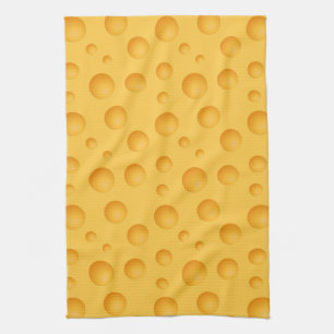 Yellow Cheese Pattern Tea Towel