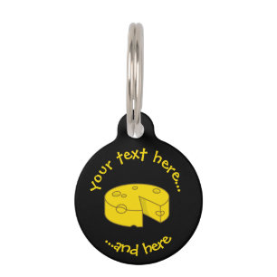Yellow Cheese Pet Tag