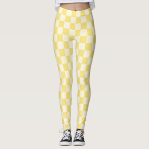 Yellow Chequerboard Leggings