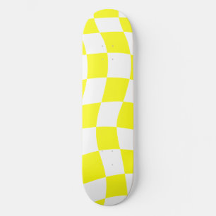 Yellow Chequerboard Skateboard