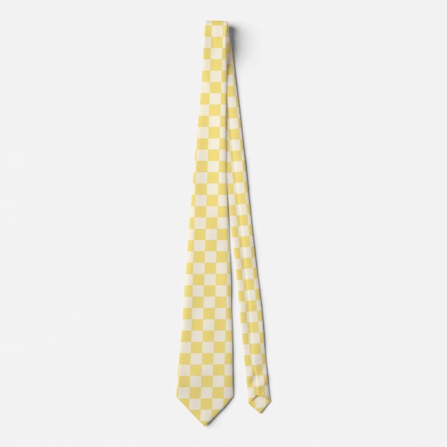 Yellow Chequerboard Tie (Front)