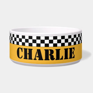 Yellow Chequered Cab Chequerboard Personalised