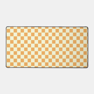 yellow chequered desk mat