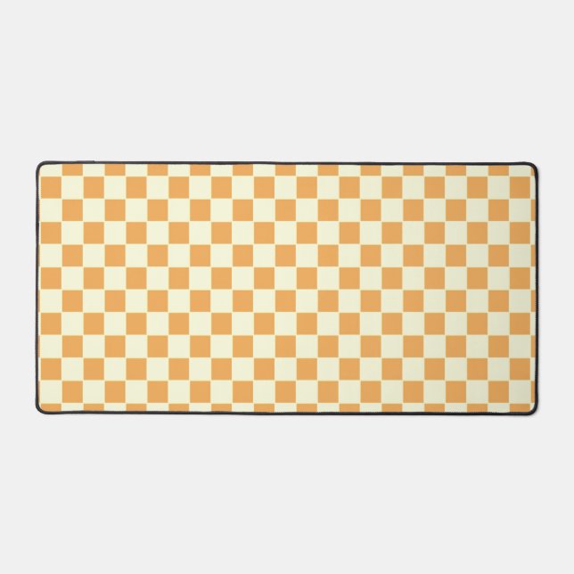 yellow chequered desk mat (Front)