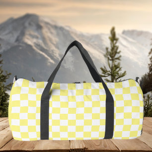 Yellow Chequered Duffle Bag