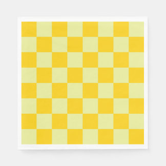 Yellow Chequered Gingham Pattern Napkin