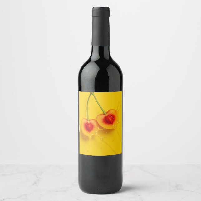 Yellow Cherry Wine Label (Front)