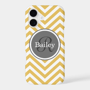 Yellow Chevron Monogram