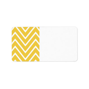 Yellow Chevron Pattern 2 Label