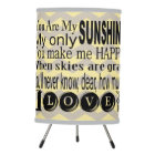 Yellow Chevron  You Are My Sunshine Table Lamp