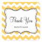 Yellow chevron zigzag pattern thank you favour tag