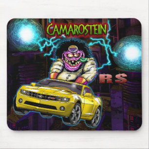 Yellow Chevy Camaro RS Mousepad