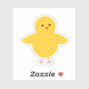 Yellow chick Custom-Cut Vinyl Stickers