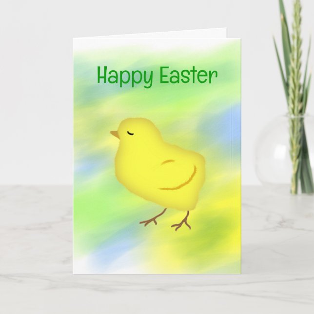 Yellow Chick Easter Card (Front)