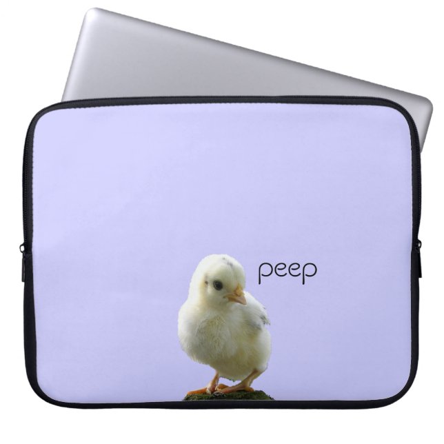 Yellow Chick Laptop Sleeve (Front)