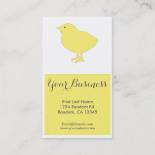 Yellow chicken customisable business cards