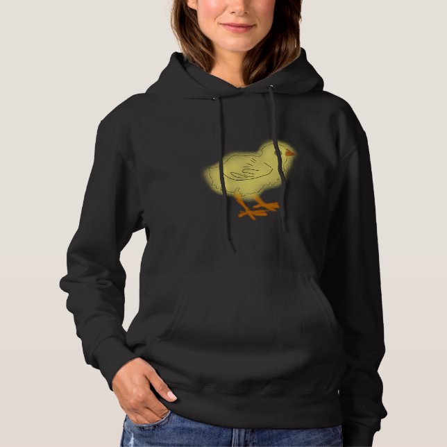 Yellow Chicken Fitted  Hoodie (Front)