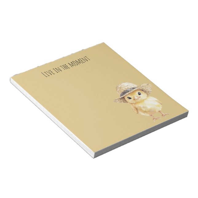 Yellow Chicken Hat Notepad (Angled)