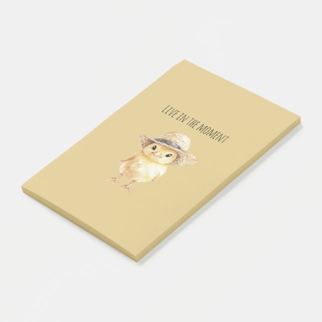 Yellow Chicken Hat Post-it Notes (Angled)