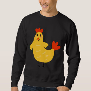 Yellow chicken   sweatshirt