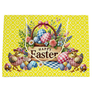 Yellow Chicks Easter Large Gift Bag