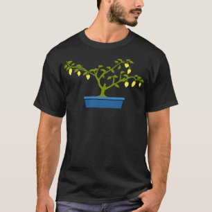 Yellow Chilli Bonsai in Blue Bonsai Pot T-Shirt