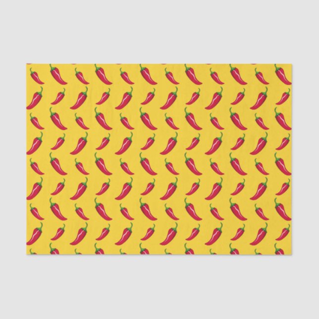 Yellow chilli peppers pattern tissue paper (Front)