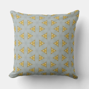 Yellow Chips Triangle Design Throw Pillow