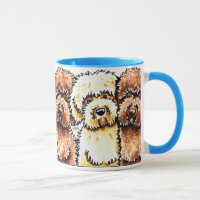 Yellow Chocolate Labradoodles Art