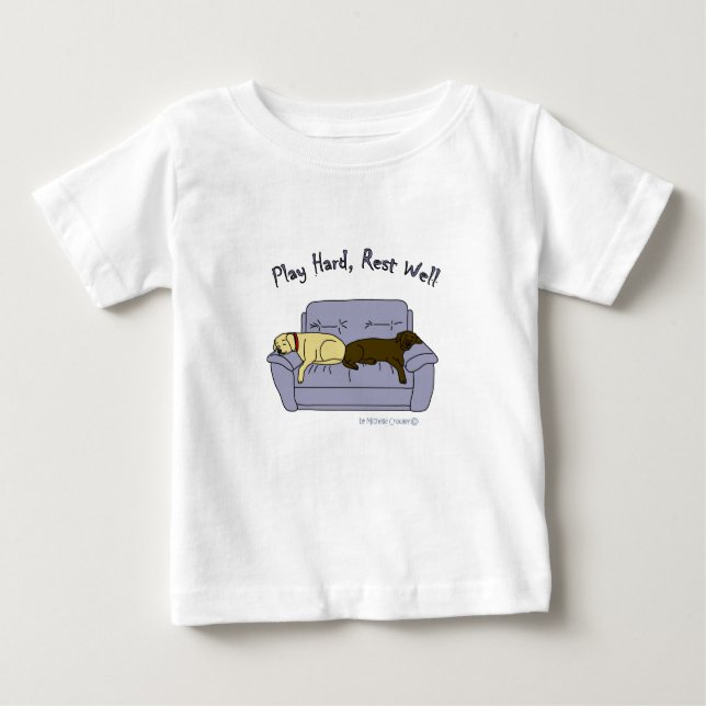 yellow & chocolate labs baby T-Shirt (Front)