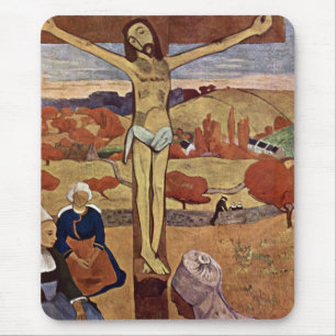 Yellow Christ by Paul Gauguin, Vintage Fine Art Mouse Pad