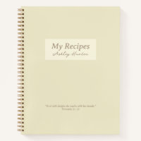 Yellow Christian Proverbs 31:3 Verse Recipe Book