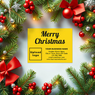 Yellow   Christmas   Business   Small Flat Holiday Card