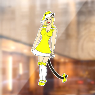 Yellow Christmas catgirl