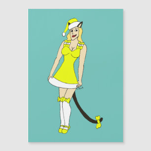 Yellow Christmas catgirl
