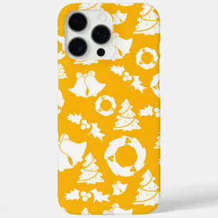 Yellow Christmas Pattern iPhone 16 Pro Max Case