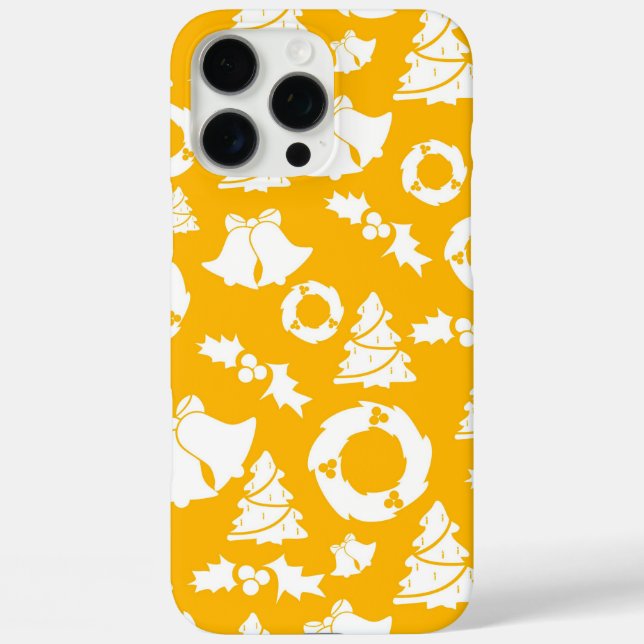 Yellow Christmas Pattern Case-Mate iPhone Case (Back)