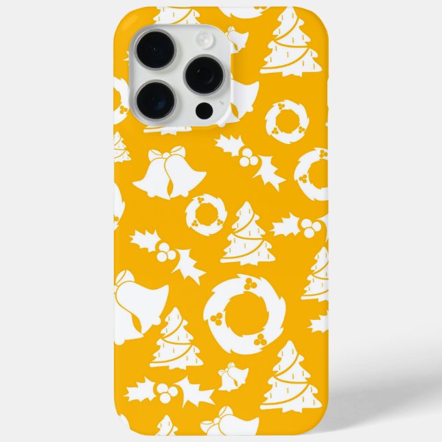 Yellow Christmas Pattern Case-Mate iPhone Case (Back)