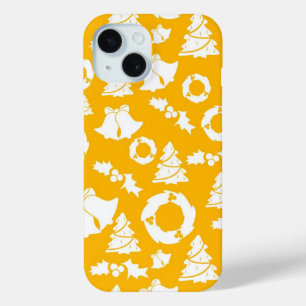 Yellow Christmas Pattern iPhone 15 Case